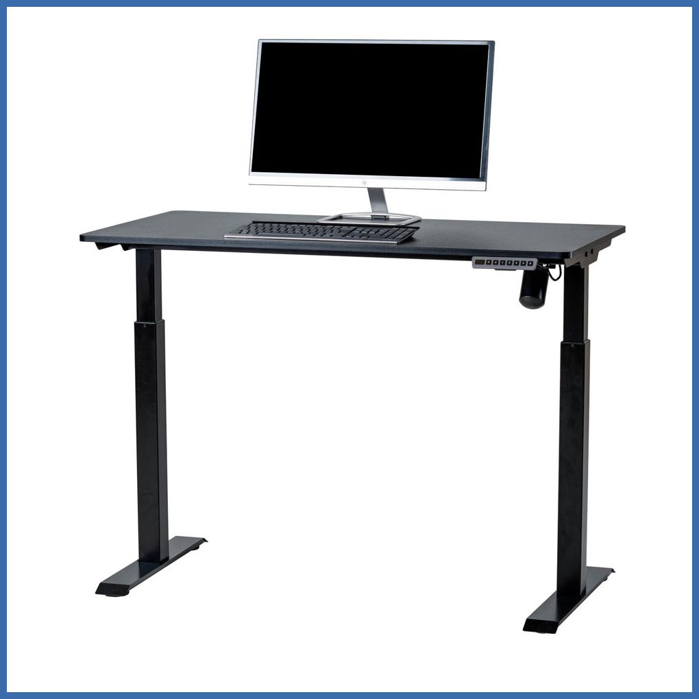 Pieni sähköpöytä 120x60 cm Elite EasyDesk musta - Työtuolikeskus